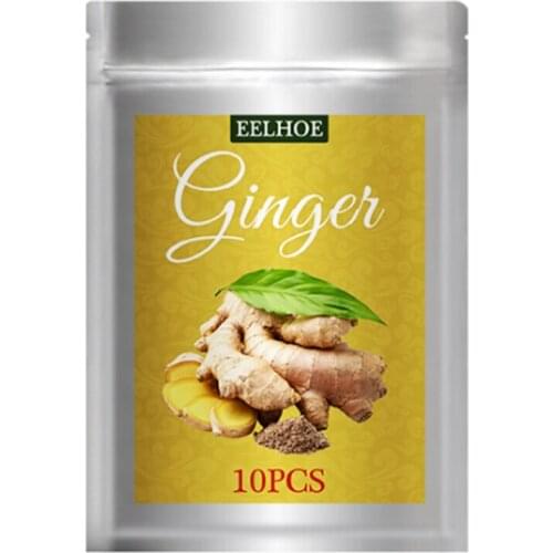 10pcs Ginger Pastes Massage Hot Herbal Ginger Patch Body Neck Knee Pad Pain Relief Health Care Sprain Orthopedic Plaster