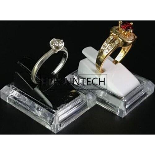 200pcs Finger Ring Display Stand Holder Jewelry Tray Diamond Ring Gemstone Rings Plastic Showcase Jewelry Display Holder