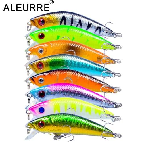 7cm/8g Minnow Lure Hard Crankbait Rattlin VIB 3D Eyes Wobbler Isca Artificial Fishing Bait For Bass Pike Lures