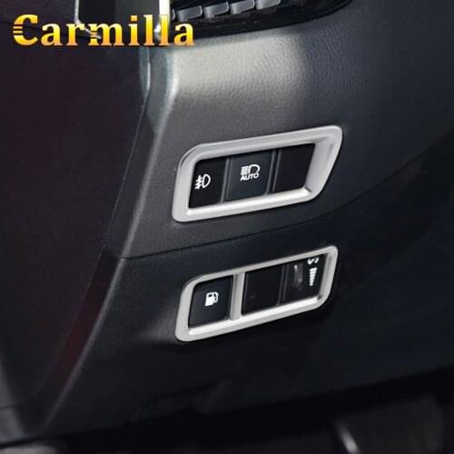 Carmilla Car Accessories for Toyota C-HR CHR 2016 2017 2018 Interior ABS Head Lights Lamp Switch Button Cover Trim Stickers