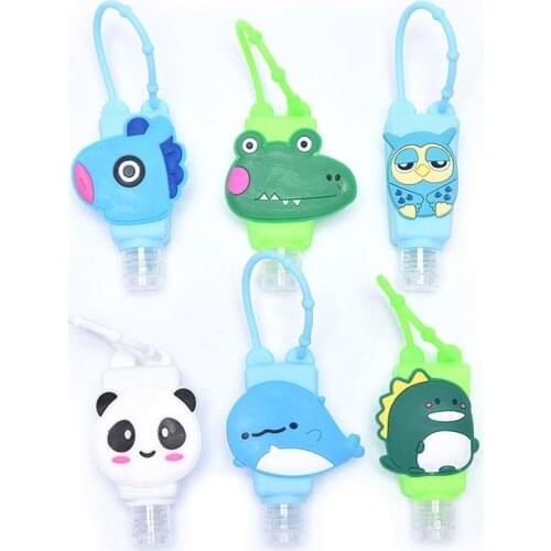 30ml Hand Sanitizer Case Mini Disinfectant Hands Portable Hydroalcoholic Gel Bottle Hand Sanitizer Leather Case Keychain Holder