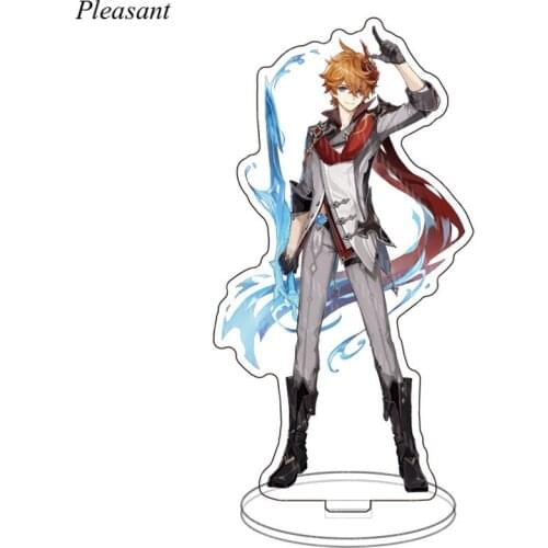 Genshin Impact Mondstadt Theme Jean Lisa 15CM Acrylic Desk Decoration Standing Logo Ornament Keychain