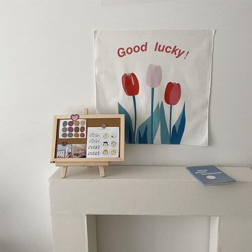 Tapestry Wall Hanging Cloth Kawaii Room Decor Bedroom Decoration Cute Tulip Flower Teen Kids Girl Home Tapiz Decoration Mural
