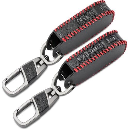 Leather Car Remote Key Case Cover For Kia Sportage Ceed Sorento Cerato Forte Stinger K900 2017 2018 2019 Smart 3/4 Buttons