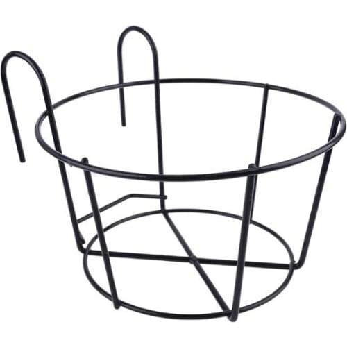 Balcony Round Flower Hanging Frame Creative Plant Garden Pot Holder Rack Outdoor Window Iron Bonsai Stand Decoration Ornaments