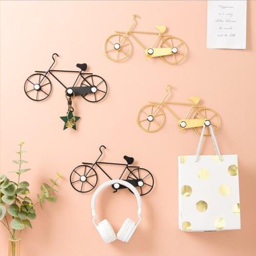 Nordic Ins Sundries Hook Decoration Hallway Coat Hat Storage Bicycle Wall Hanging Creative Hook Household Key Holder Wall Decor