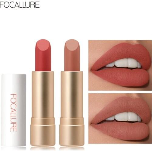 FOCALLURE Wholesale Matte Lipstick 12 Colors Long-Lasting Waterproof Lip Tint For Women Cosmetics Moisturize Lipstick