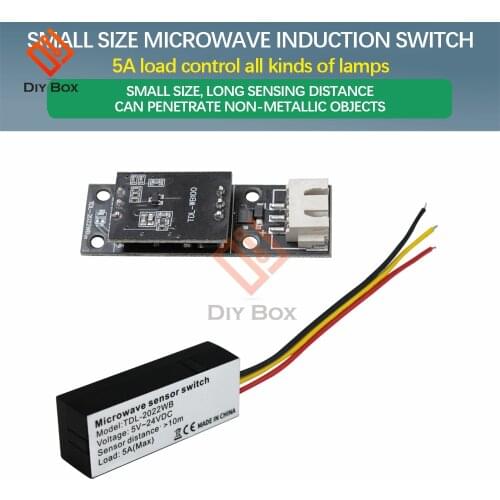 5V 12V 24V Microwave Radar Sensor TDL-2022WB 8-10M Induction Distance 360 Degree Sensing Angle Induction Switch Module
