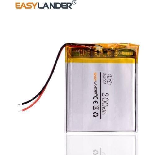 Mp3 Mp4 Player replacement battery for 242937 3.7v 200mAh rechargeable li Tablet polymer battery 253035
