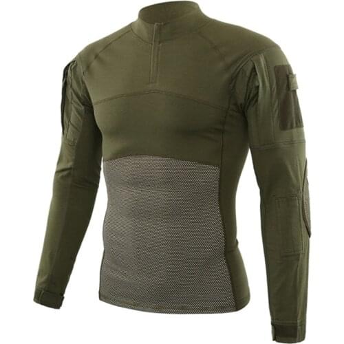 Tactical Army Combat Shirt Men Military Long Sleeve T Shirt Breathable Paintball Airsoft Uniform Outwear