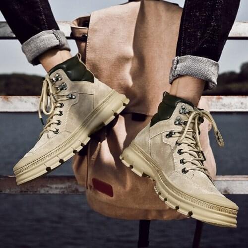 New Men boots Fashion Men Ankle Boots winter Men Motorcycle Boots male Oxfords Shoes Leather Ankle boots mens Casual Shoes