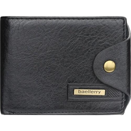 Men Wallets PU Leather Female Purse Mini Hasp Solid Multi-Cards Holder Fashion Coin Short Wallets Slim Small Wallet Zipper Hasp