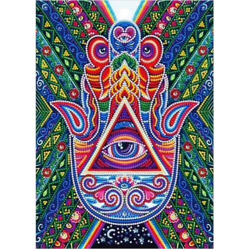 New Night Light LED Hand Mandala 5D Diamond Painting Kits Luminous Diamond Embroidery Cross Stitch DIY Craft Home Decor