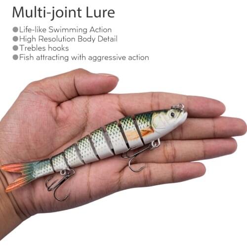The New 13.5cm/26g Sinking Wobblers Fishing Lures Jointed Crankbait Swimbait 8 Segment Hard Artificial Bait For Fishing Tackle
