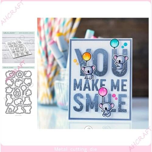 Monkey and Sloth Animals Stamp and Metal Cutting Dies DIY Scrapbooking for Photo Album Decorative Silicone Clear Stamps 2021