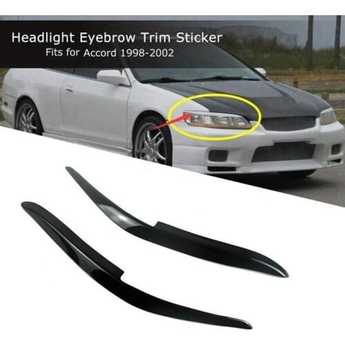Car Front Headlight Lamp Eyebrows Eyelids Moulding Cover Trims for Honda Accord 1998-2002