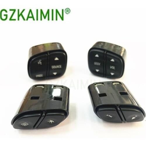 Set Of 4PCS New Steering Wheel Radio Volume Control Switch Kit For Chevrolet GMC Yukon 1999442 1999443 21997738 21997739