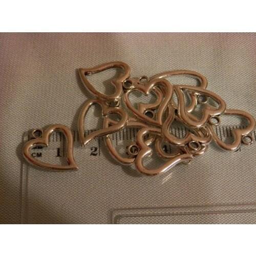 99Cents 12pcs Charms hollow heart 18*15mm Antique Making pendant fit,Vintage Tibetan Silver,DIY bracelet necklace