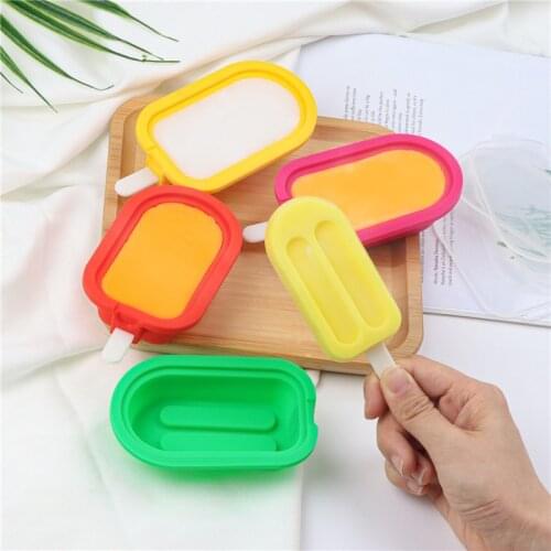 Silicone Ice Cube Mould Tray Popsicle Barrel DIY Summer Popsicle Mold Home Party Club Dessert Ice Cream Mold with Popsicle Stick