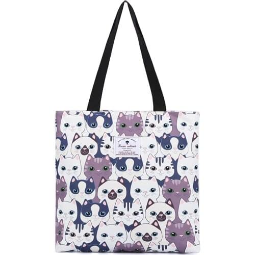 Forever Cultivate Shoulder Bags Environmental Shopping Bag Tote Package Casual Handbag for Women Oxford Canvas Student Bags 2019