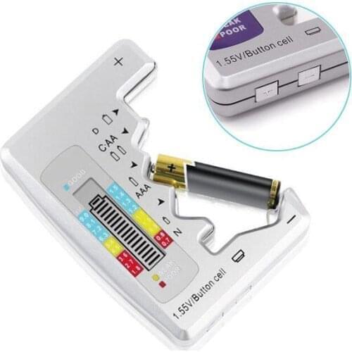 Battery Tester Checker AA/AAA POR Digital Lithium Battery Capacity Tester Battery Color Coded Meter Indicate Volt Tester Checker