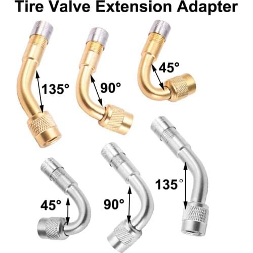 45 ° /90 ° /135 ° Car And Motorcycle Brass Valve Metal Extension Rod Inflatable Extension Tube Car Accessories