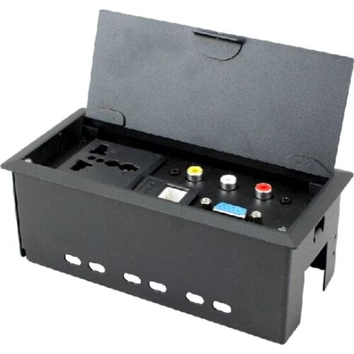 2019 Universal RCA AV tabletop with VGA connector socket audiovisual service socket outlet box