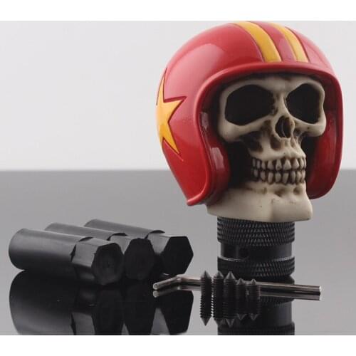 Universal Custom Helmet Skull Head Car Manual Stick Gear Shift Knob Shifter For Sedan Coupe Suv Crossover Wagon Hatchback Truck