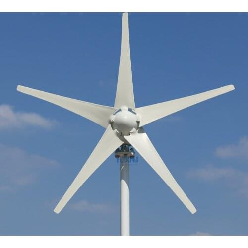Horizontal axis wind generator 3 phase AC with 12V24V automatic adaptive controller