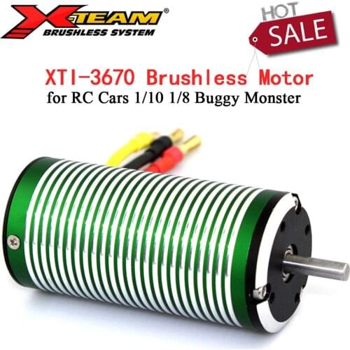 X-TEAM 3670 Brushless Motor 1100KV 1200KV 1550KV 1850KV 2280KV 3050KV BLDC Electromotor for RC Cars 1/10 1/8 Buggy Monster