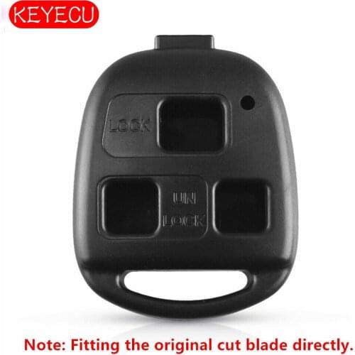 KEYECU 10PCS/Lot Replacement 3 Button Remote Head Key Shell for Lexus Without Blade DIY Repair Kit