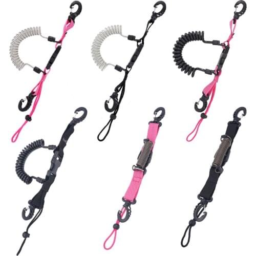 1 Pcs 27cm Heavy Duty Snappy Elastic Spring Coil Torch Camera Lanyard Quick Release for Underwater Scuba Diving Snorkeling