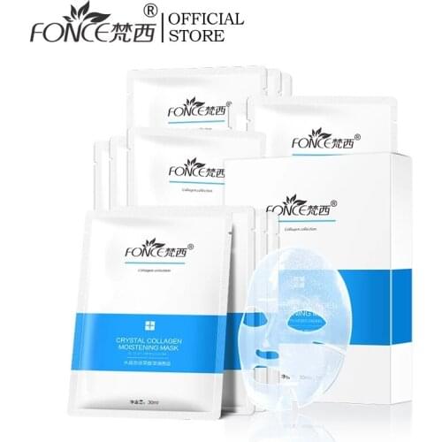 Fonce Korea Collagen Face Mask 10 Piece Moisturizing Improve Coarse Rejuvenation Tight Fade fine lines whitening Brighten Skin
