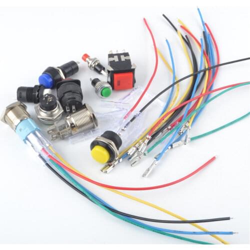 100pcs cable connectors push button switch connector cable terminal