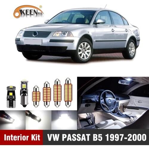 20pcs For Volkswagen VW PASSAT B5 1997-2000 Canbus Car T10 LED Bulb Lamp Interior LED Light Kit Dome Map License Plate Light