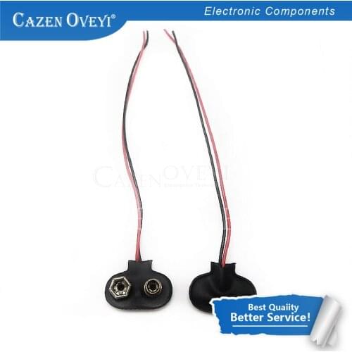 5PCS 15CM 10CM PP3 MN1604 9V Battery Clips Connector Buckle I Type Cable Connection 9V Battery Holder Clip Snap Wire Connectors