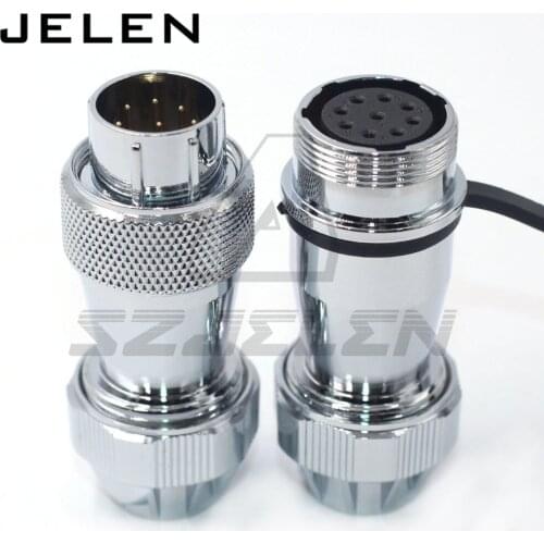 WS20 series 9pin waterproof connector IP67 Male and female, Screw seal waterproof Electrical Wire Connector plug and socket 9pin