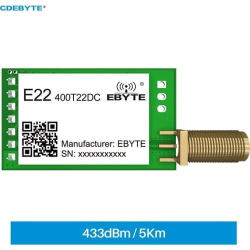 SX1262 433MHz 470MHz LoRa Spread Spectrum 22dBm Wireless Module Long Range 5.5km Small Size Low Power cojxu E22-400T22DC