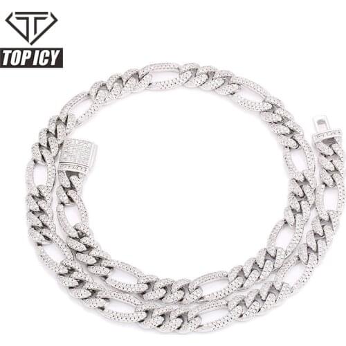 Top Icy 10mm Thick 18K Gold/White Gold/Rose Gold Plated 6 time Plating AAA+ Cubic Zircon Luxury Hip Hop Link Cuban Chain