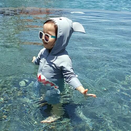 Children Swimsuit Baby Boy Swimwear Animal Sharks Swimsuit Infant Baby Bathing Suit Swimming Pool Clothing Uv Protection Suit
