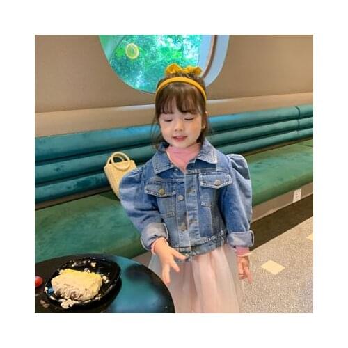 Baby Girl Denim Jackets 2020 Autumn New Toddler Girl Cowboy Coats Kids Korean Style Long Sleeve Denim Jacket Toddler Outwear