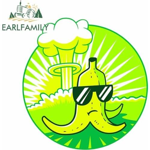 EARLFAMILY 13cm x 12.1cm For Banana Boom Funny Car Stickers Car Door Protector Decal Vinyl Material Personality Creative Decor