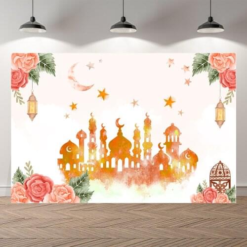 Neoback Photo Backdrops Mosque Ramadan Festivals Mubarak Castle Party Poster Baby Birthday Photographic Backgrounds Photocall