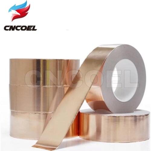25M 5-12mm Adhesive Tape Copper Foil Tape Conductive Shield Eliminate EMI Anti-static Single-sided Heat Resist Tape