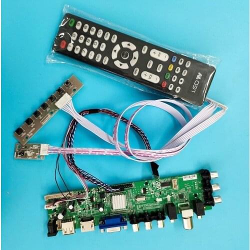 Kit For LTN156AT30-H01/LTN156AT30-401 40pin remote DVB-T2 Signal WLED 1366X768 VGA LED HDMI controller board digital TV LVDS USB