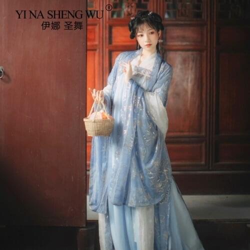 Ancient Hanfu Outfit Dress Folk Dance Costume Women Dynasty Princess Fairy New Hanfu Dress Oriental Style Dance Clothing Cosplay