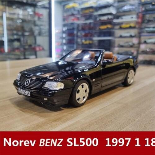 1:18 Norev For Benz SL500 R129 1999 Diecast Model Car convertible bubble car Boys Girls Gifts Collection Ornament Black Metal