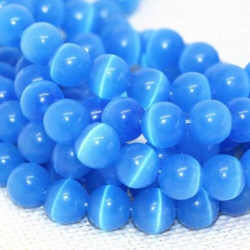Fashion women 20 color opal crystal cat eyes spacer 14mm loose round beads fit diy necklace bracelet jewelry making 14inch B1573
