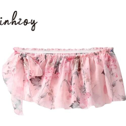 Men Sissy Floral Panties Frilly Ruffle Skirted Crossdress Lingerie Chiffon Briefs Gay Male Role Play Nightwear Sleepwear