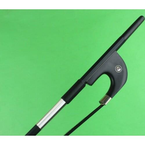 New German style 3/4 Carbon fiber double bass bow black horse hair ebony frog